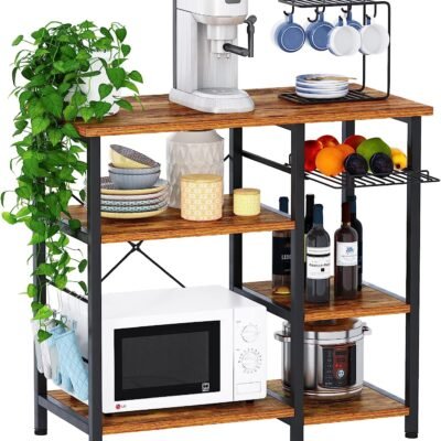 Kitchen Baker’s Rack Vintage Utility Storage Shelf Microwave Stand